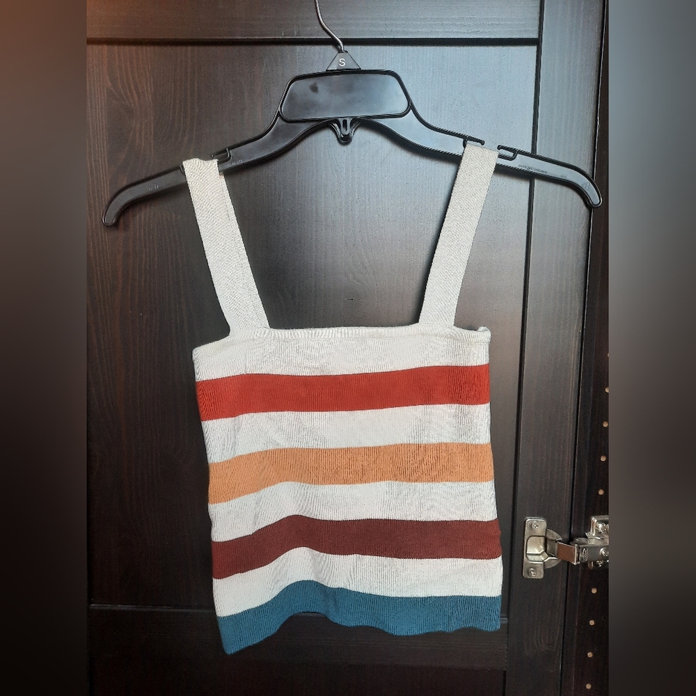 Forever 21 Striped and Cropped Sweater Tank